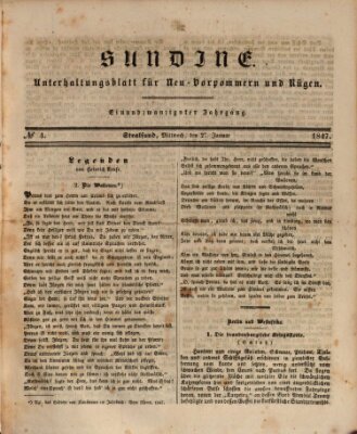 Sundine Mittwoch 27. Januar 1847