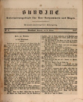 Sundine Mittwoch 24. Februar 1847