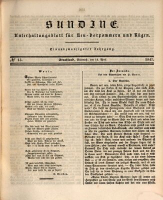 Sundine Mittwoch 14. April 1847