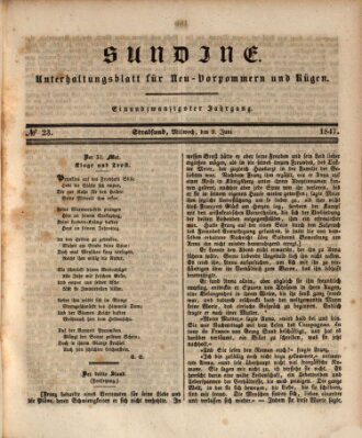 Sundine Mittwoch 9. Juni 1847