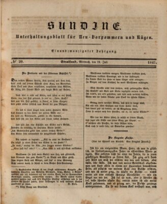 Sundine Mittwoch 21. Juli 1847