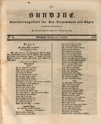 Sundine Mittwoch 3. November 1847