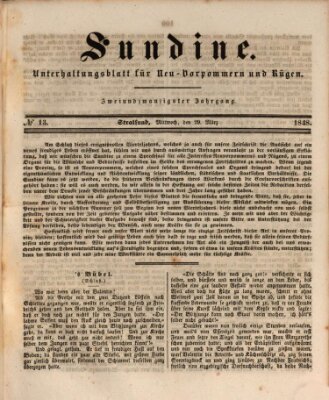 Sundine Mittwoch 29. März 1848