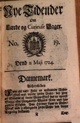 Nye tidender om laerde og curieuse sager Donnerstag 11. Mai 1724