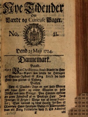 Nye tidender om laerde og curieuse sager Donnerstag 25. Mai 1724