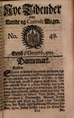 Nye tidender om laerde og curieuse sager Donnerstag 6. Dezember 1725