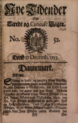 Nye tidender om laerde og curieuse sager Donnerstag 27. Dezember 1725