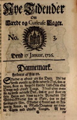 Nye tidender om laerde og curieuse sager Donnerstag 17. Januar 1726