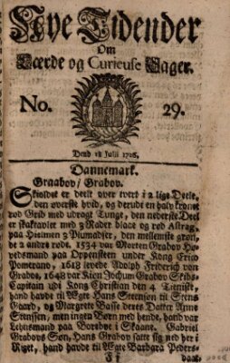 Nye tidender om laerde og curieuse sager Donnerstag 18. Juli 1726