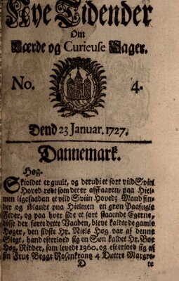 Nye tidender om laerde og curieuse sager Donnerstag 23. Januar 1727