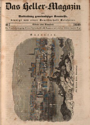 Das Heller-Magazin Samstag 14. November 1840