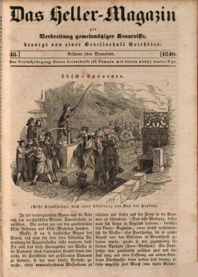 Das Heller-Magazin Samstag 28. November 1840