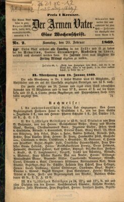 Der Armen Vater Samstag 20. Februar 1869