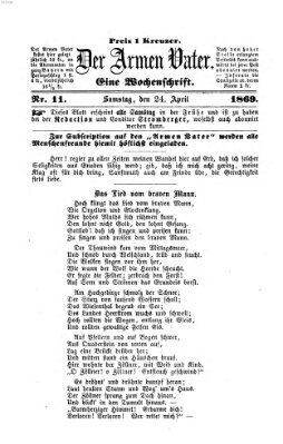 Der Armen Vater Samstag 24. April 1869