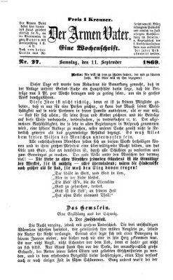 Der Armen Vater Samstag 11. September 1869