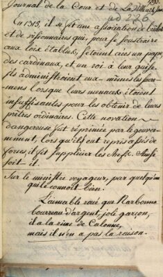 Journal de la cour et de la ville Dienstag 24. Januar 1792