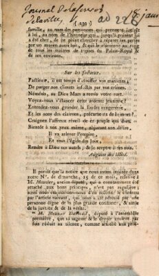 Journal de la cour et de la ville Mittwoch 18. Januar 1792