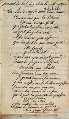 Journal de la cour et de la ville Sonntag 5. Februar 1792