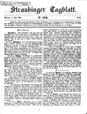 Straubinger Tagblatt Freitag 4. Juli 1862