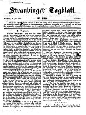 Straubinger Tagblatt Mittwoch 9. Juli 1862