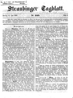 Straubinger Tagblatt Freitag 11. Juli 1862