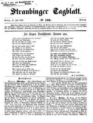 Straubinger Tagblatt Freitag 18. Juli 1862