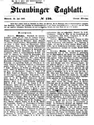 Straubinger Tagblatt Mittwoch 23. Juli 1862