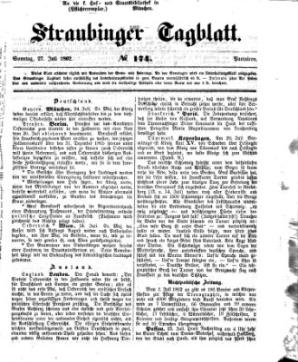 Straubinger Tagblatt Sonntag 27. Juli 1862