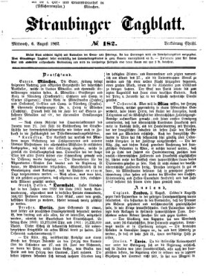 Straubinger Tagblatt Mittwoch 6. August 1862