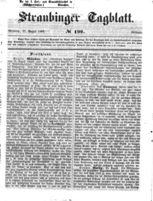 Straubinger Tagblatt Mittwoch 27. August 1862