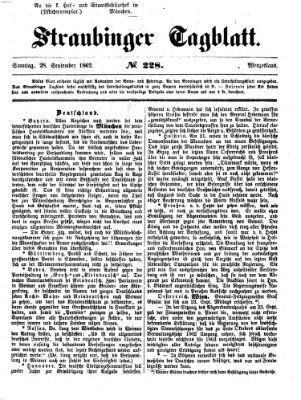 Straubinger Tagblatt Sonntag 28. September 1862