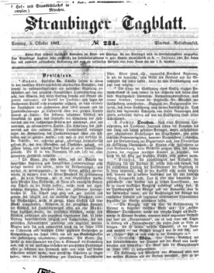 Straubinger Tagblatt Sonntag 5. Oktober 1862