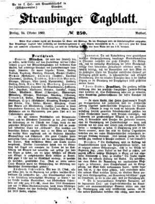 Straubinger Tagblatt Freitag 24. Oktober 1862