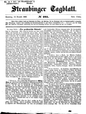 Straubinger Tagblatt Samstag 13. Dezember 1862