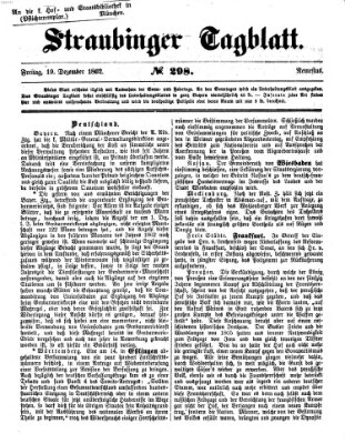 Straubinger Tagblatt Freitag 19. Dezember 1862