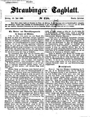 Straubinger Tagblatt Freitag 10. Juli 1863