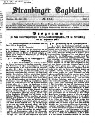 Straubinger Tagblatt Samstag 11. Juli 1863