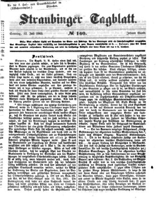 Straubinger Tagblatt Sonntag 12. Juli 1863