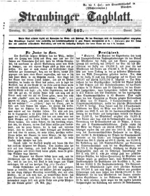 Straubinger Tagblatt Dienstag 21. Juli 1863