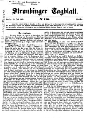 Straubinger Tagblatt Freitag 24. Juli 1863