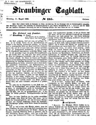 Straubinger Tagblatt Dienstag 11. August 1863