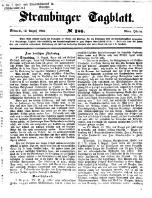 Straubinger Tagblatt Mittwoch 12. August 1863