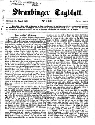 Straubinger Tagblatt Mittwoch 19. August 1863