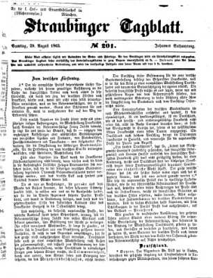 Straubinger Tagblatt Samstag 29. August 1863