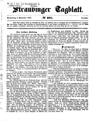 Straubinger Tagblatt Donnerstag 3. September 1863