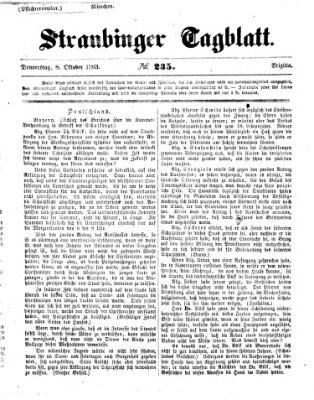 Straubinger Tagblatt Donnerstag 8. Oktober 1863