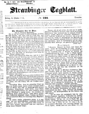 Straubinger Tagblatt Freitag 9. Oktober 1863