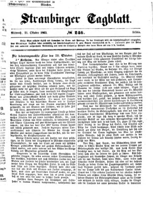 Straubinger Tagblatt Mittwoch 21. Oktober 1863