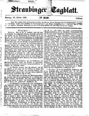 Straubinger Tagblatt Sonntag 25. Oktober 1863