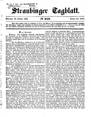 Straubinger Tagblatt Mittwoch 28. Oktober 1863